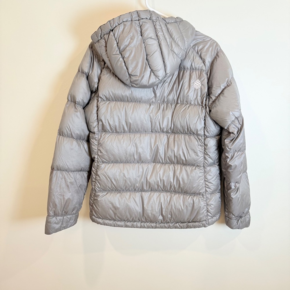 STIO Hooded Puffer Jacket Gray Full Zip Insulated Warm Down Winter Outerwear - Picture 2 of 16